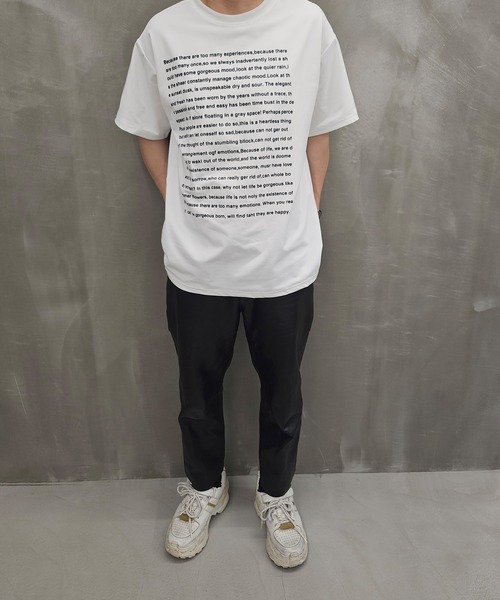 WESTBOY(ウエストボーイ)の「ビッグシルエット グラフィックプリント ロゴ半袖Tシャツ WO26S7TP04(Tシャツ/カットソー・メンズ・ホワイト/ブラック・XL/L)」の6枚目の写真