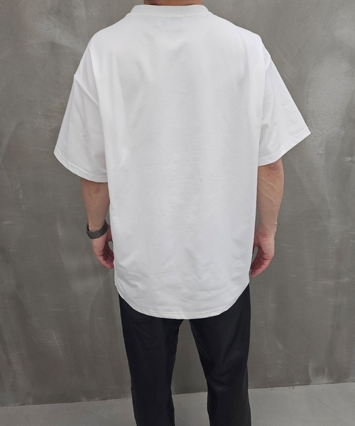 WESTBOY(ウエストボーイ)の「ビッグシルエット グラフィックプリント ロゴ半袖Tシャツ WO26S7TP04(Tシャツ/カットソー・メンズ・ホワイト/ブラック・XL/L)」の8枚目の写真