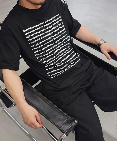 WESTBOY(ウエストボーイ)の「ビッグシルエット グラフィックプリント ロゴ半袖Tシャツ WO26S7TP04(Tシャツ/カットソー・メンズ・ホワイト/ブラック・XL/L)」の5枚目の写真
