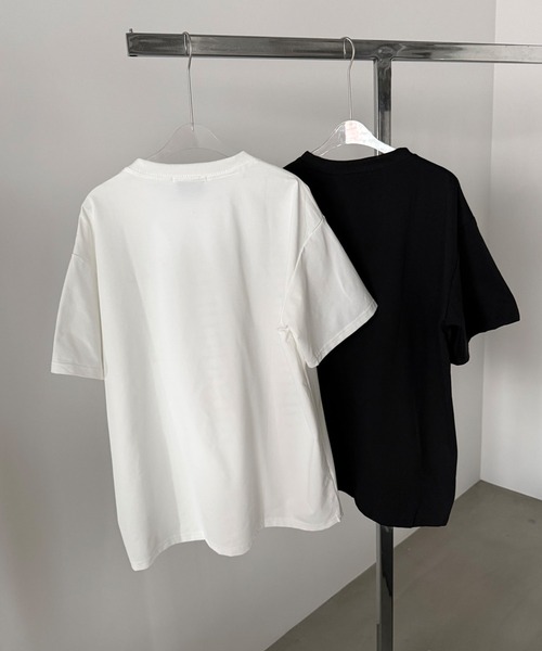 WESTBOY(ウエストボーイ)の「ビッグシルエット グラフィックプリント ロゴ半袖Tシャツ WO26S7TP04(Tシャツ/カットソー・メンズ・ホワイト/ブラック・XL/L)」の11枚目の写真