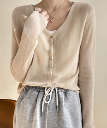 GLAMOROUS JANE（グラマラスジェーン）の「Vネックシアーニットカーディガン（カーディガン/ボレロ）」