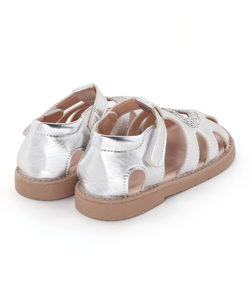 SLAP SLIP（スラップスリップ）の「ハートラメグルカサンダル(14~18cm)（サンダル・キッズ・グレー・17.0cm/18.0cm/14.0cm/16.0cm/15.0cm）」の4枚目の写真