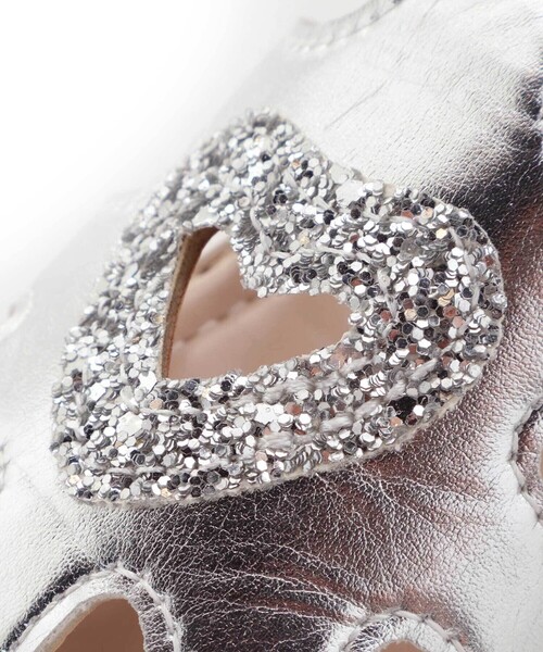 SLAP SLIP（スラップスリップ）の「ハートラメグルカサンダル(14~18cm)（サンダル・キッズ・グレー・17.0cm/18.0cm/14.0cm/16.0cm/15.0cm）」の7枚目の写真