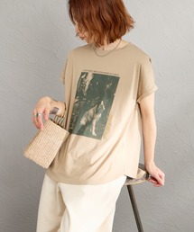 [MICA&DEAL/マイカアンドディール] 別注 フレンチスリーブ フォトプリントTシャツ
