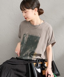 [MICA&DEAL/マイカアンドディール] 別注 フレンチスリーブ フォトプリントTシャツ