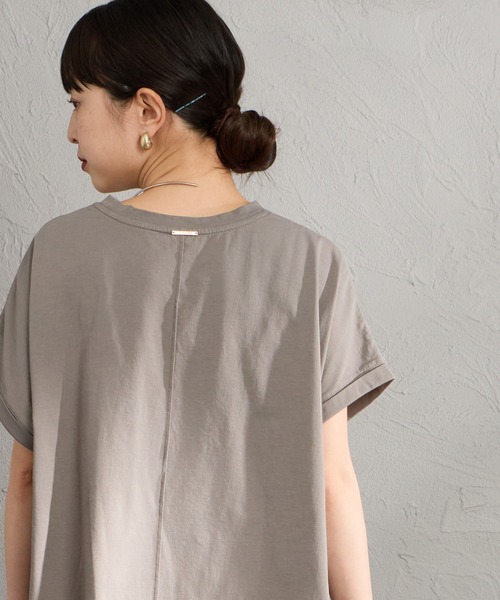 MICA&DEAL（マイカ＆ディール）の「[MICA&DEAL/マイカアンドディール] 別注 フレンチスリーブ フォトプリントTシャツ（Tシャツ/カットソー・レディース・チャコール/ベージュ/ホワイト・F）」の20枚目の写真