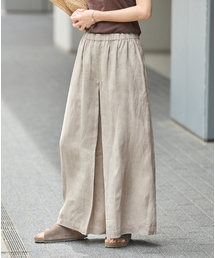 《WEB限定追加》リネン タックキュロット