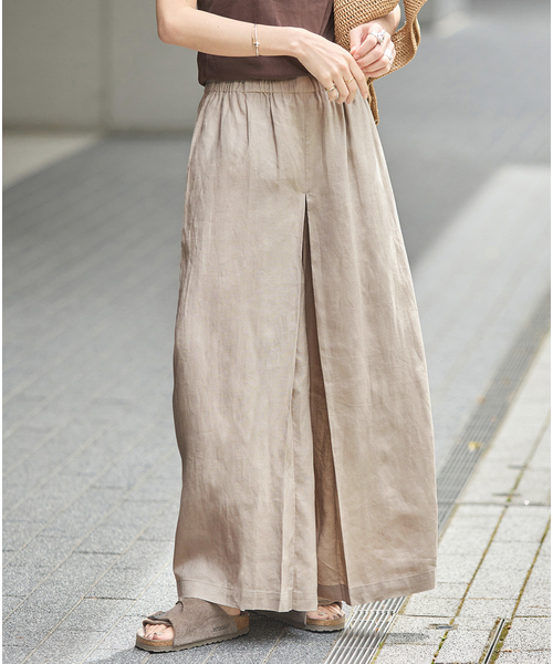 JOURNAL STANDARD(ジャーナルスタンダード)の「《WEB限定追加》リネン タックキュロット(その他パンツ・レディース・ブラック/ベージュ・34/36/38)」の7枚目の写真
