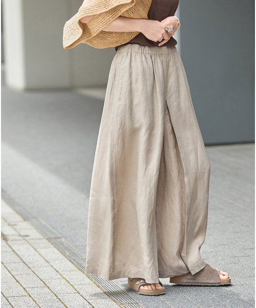 JOURNAL STANDARD(ジャーナルスタンダード)の「《WEB限定追加》リネン タックキュロット(その他パンツ・レディース・ブラック/ベージュ・34/36/38)」の8枚目の写真