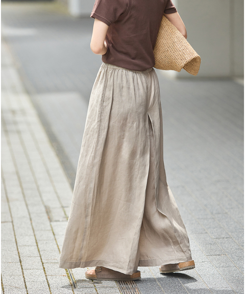 JOURNAL STANDARD(ジャーナルスタンダード)の「《WEB限定追加》リネン タックキュロット(その他パンツ・レディース・ブラック/ベージュ・34/36/38)」の9枚目の写真
