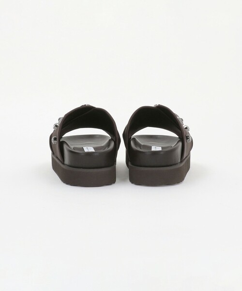 UNITED ARROWS(ユナイテッドアローズ)の「サテン クロス ビジュー ミュール/サンダル(サンダル・レディース・ベージュ/ブラック/ダークブラウン・38/37/36/35)」の4枚目の写真