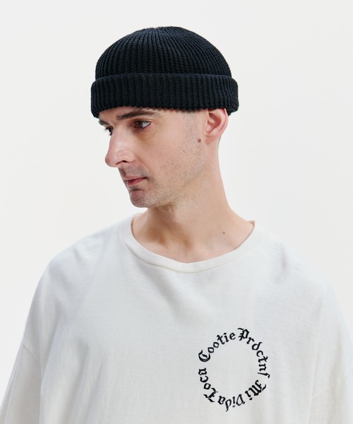COOTIE PRODUCTIONS（クーティープロダクションズ）の「Linen Watch Cap（ニットキャップ/ビーニー・メンズ・アイボリー/チャコールグレー/ブラック・FREE）」の4枚目の写真