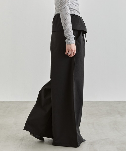 NUJOH(ヌゾ)の「Layer Waist Wide Pants / レイヤーウエストワイドパンツ(その他パンツ・レディース・グレー/ブラック/ベージュ・FREE)」の16枚目の写真