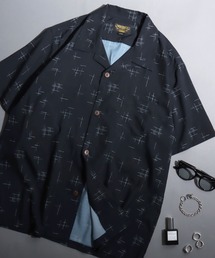 【UNIVERD72】All-Over Print Open-Collar Shirt /【ユニバード72】総柄オープンカラーシャツ アロハシャツ メンズ  半袖 トップス 開襟シャツ