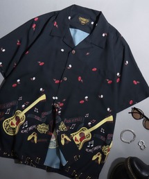 HOUSTON（ヒューストン）の「【UNIVERD72】All-Over Print Open-Collar Shirt /【ユニバード72】総柄オープンカラーシャツ アロハシャツ メンズ  半袖 トップス 開襟シャツ（シャツ/ブラウス）」