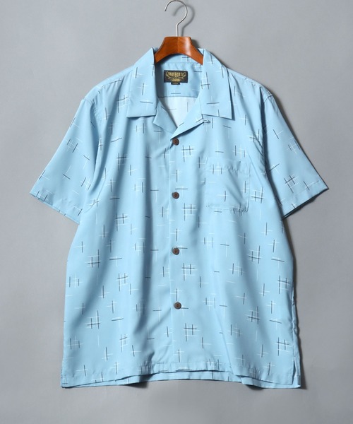 ANPAS（アンパス）の「【UNIVERD72】All-Over Print Open-Collar Shirt /【ユニバード72】総柄オープンカラーシャツ アロハシャツ メンズ  半袖 トップス 開襟シャツ（シャツ/ブラウス・メンズ・ブラック系3/ブラック系1/ネイビー系/ブラック系2/レッド系/ブラウン系/イエロー系/サックスブルー系/オレンジ系/イエロー系2/レオパード/グレー系/サックスブルー系2/ホワイト系2/ホワイト系1/ブラック系4・M/XL/L）」の19枚目の写真