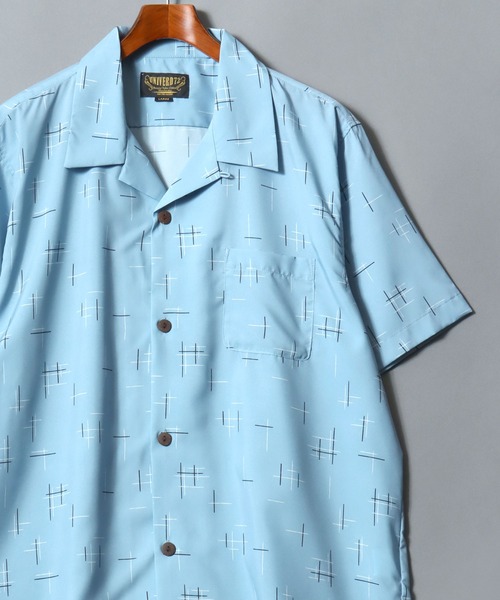 ANPAS（アンパス）の「【UNIVERD72】All-Over Print Open-Collar Shirt /【ユニバード72】総柄オープンカラーシャツ アロハシャツ メンズ  半袖 トップス 開襟シャツ（シャツ/ブラウス・メンズ・ブラック系3/ブラック系1/ネイビー系/ブラック系2/レッド系/ブラウン系/イエロー系/サックスブルー系/オレンジ系/イエロー系2/レオパード/グレー系/サックスブルー系2/ホワイト系2/ホワイト系1/ブラック系4・M/XL/L）」の18枚目の写真