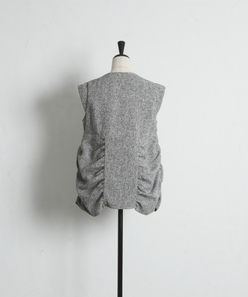 ARVELLIA(アルベリア)の「STRUCTURED TWEED TOP(シャツ/ブラウス・レディース・ブラック/グレー・M)」の14枚目の写真