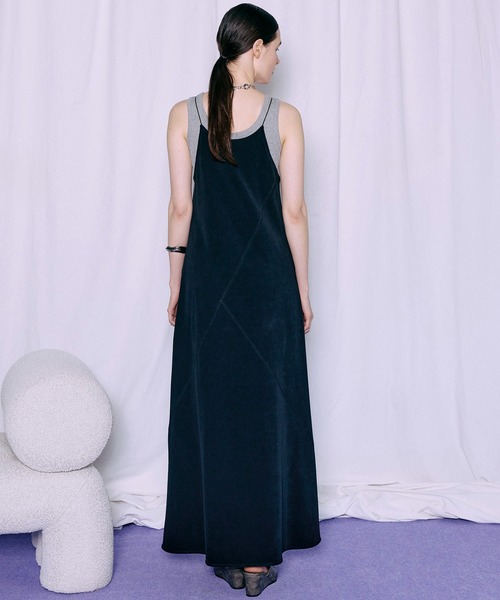 MAISON SPECIAL（メゾンスペシャル）の「Tank Set Pile Flare Dress/タンク付パイルフレアワンピース（ワンピース・レディース・ブルー/イエロー/ブラック・38/36）」の10枚目の写真