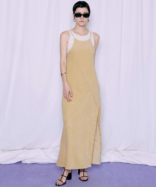 MAISON SPECIAL（メゾンスペシャル）の「Tank Set Pile Flare Dress/タンク付パイルフレアワンピース（ワンピース・レディース・ブルー/イエロー/ブラック・38/36）」の11枚目の写真