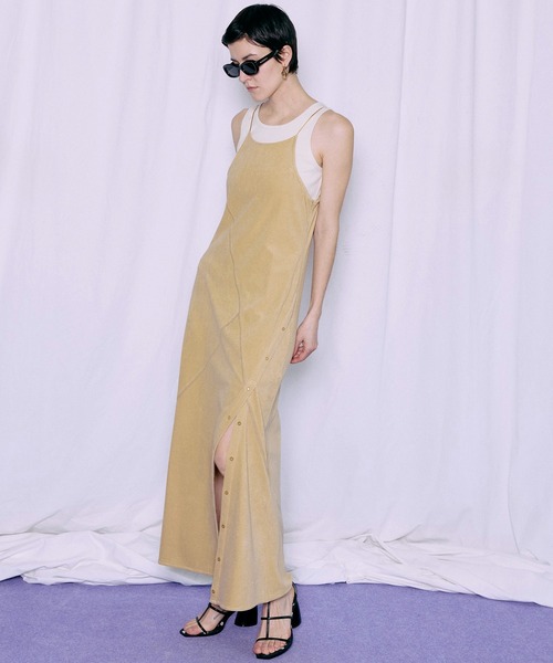 MAISON SPECIAL（メゾンスペシャル）の「Tank Set Pile Flare Dress/タンク付パイルフレアワンピース（ワンピース・レディース・ブルー/イエロー/ブラック・38/36）」の13枚目の写真