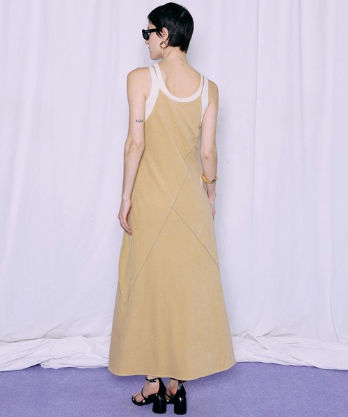 MAISON SPECIAL（メゾンスペシャル）の「Tank Set Pile Flare Dress/タンク付パイルフレアワンピース（ワンピース・レディース・ブルー/イエロー/ブラック・38/36）」の14枚目の写真