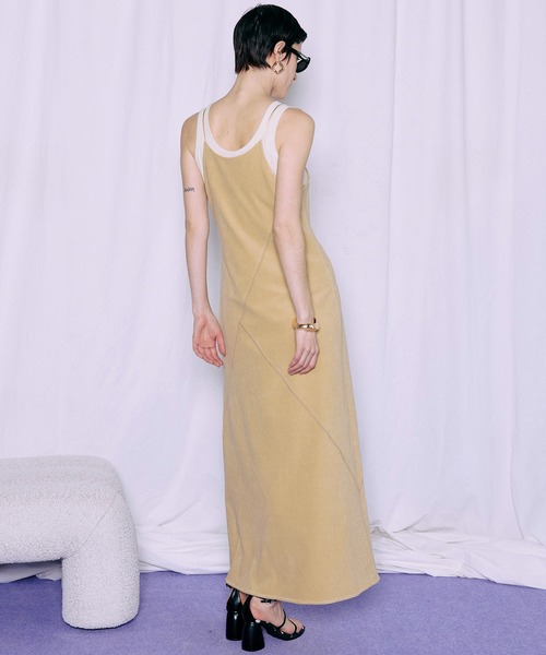 MAISON SPECIAL（メゾンスペシャル）の「Tank Set Pile Flare Dress/タンク付パイルフレアワンピース（ワンピース・レディース・ブルー/イエロー/ブラック・38/36）」の17枚目の写真