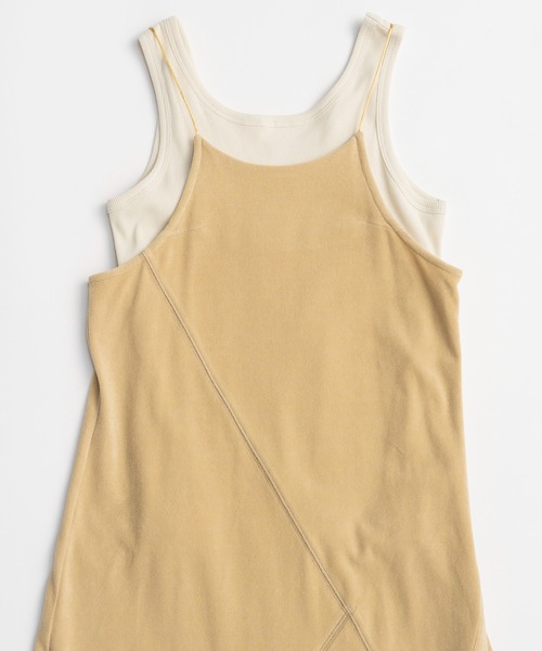 MAISON SPECIAL（メゾンスペシャル）の「Tank Set Pile Flare Dress/タンク付パイルフレアワンピース（ワンピース・レディース・ブルー/イエロー/ブラック・38/36）」の20枚目の写真