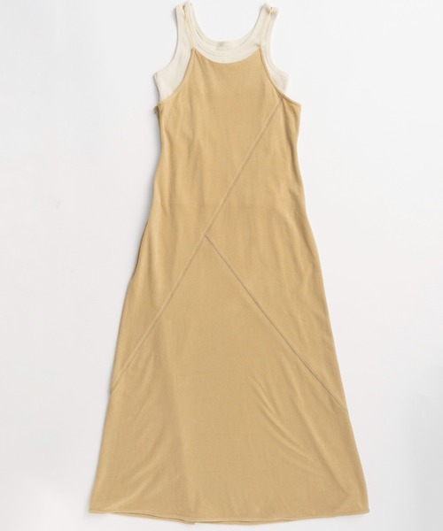 MAISON SPECIAL（メゾンスペシャル）の「Tank Set Pile Flare Dress/タンク付パイルフレアワンピース（ワンピース・レディース・ブルー/イエロー/ブラック・38/36）」の21枚目の写真
