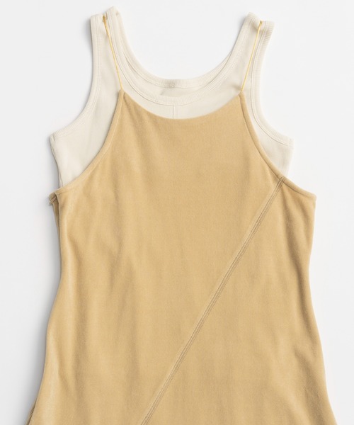 MAISON SPECIAL（メゾンスペシャル）の「Tank Set Pile Flare Dress/タンク付パイルフレアワンピース（ワンピース・レディース・ブルー/イエロー/ブラック・38/36）」の22枚目の写真