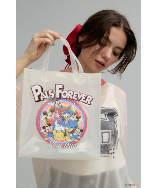 Disney SERIES CREATED by MUS（ディズニーシリーズクリエイテッドバイエムユーエス）の「MD PVC トートバッグ（トートバッグ・レディース・レッド/ブラック/ライトブルー/クリア・FREE）」の4枚目の写真