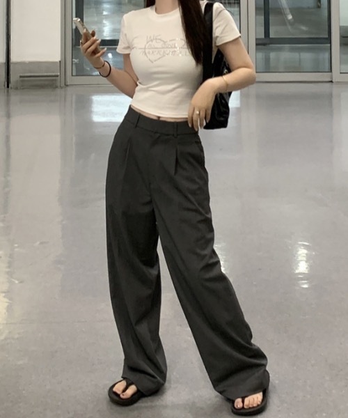 SHEPP（シープ）の「ラインストーンチビT（Tシャツ/カットソー・レディース・ブラック/ホワイト系その他/ホワイト/ブラック系その他・M/S）」の11枚目の写真