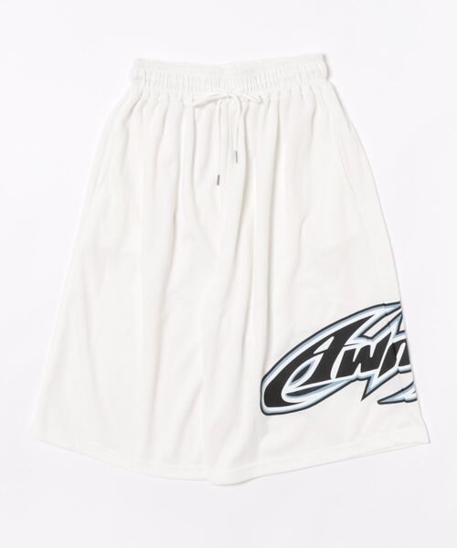 a.p.o.v.（エーピーオービー）の「a.p.o.v. アシンメトリービッググラフィックロゴポンチスウェットバギーハーフパンツ（スウェットパンツ・メンズ・ホワイト/ブラック/グレー・ONESIZE）」の8枚目の写真