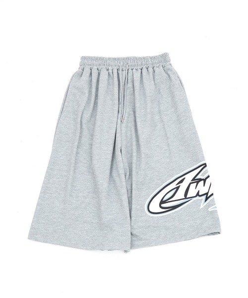 a.p.o.v.（エーピーオービー）の「a.p.o.v. アシンメトリービッググラフィックロゴポンチスウェットバギーハーフパンツ（スウェットパンツ・メンズ・ホワイト/ブラック/グレー・ONESIZE）」の10枚目の写真