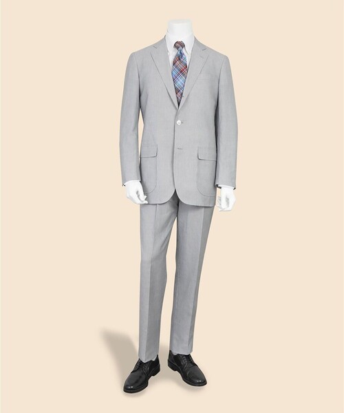 BROOKS BROTHERS（ブルックスブラザーズ）の「コットン／ラミー　コードレーン　プレーンフロント　トラウザーズ　Traditional（スラックス・メンズ・ホワイト×ネイビー・34inch/36inch/31inch/33inch/32inch）」の4枚目の写真