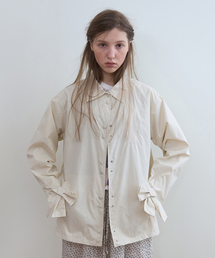 NOCONTENT（ノーコンテント）の「323. リボンジャンパー _ アイボリー（ナイロンジャケット）」