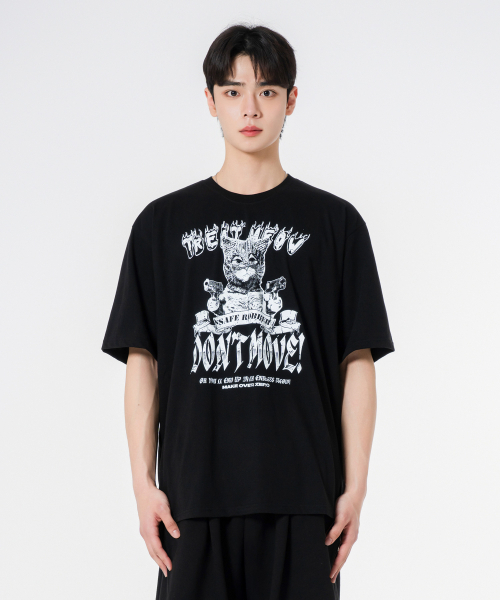 MOZMOZ(モズモズ)の「ドンムーブ オーバーサイズ 半袖Tシャツ ブラック(Tシャツ/カットソー・レディース・その他・1/2/3)」の2枚目の写真