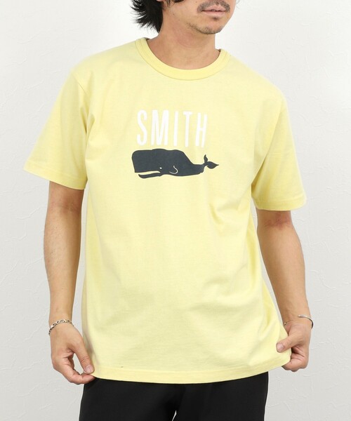 BARNS OUTFITTERS(バーンズアウトフィッターズ)の「【BARNS OUTFITTERS】別注 SMITH プリントTシャツ 26SS(Tシャツ/カットソー・メンズ・グレー/イエロー/ホワイト・S/M/L)」の13枚目の写真