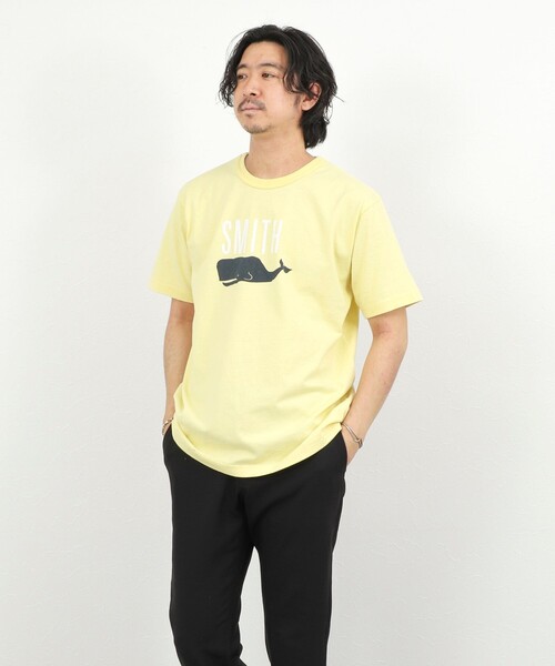 BARNS OUTFITTERS(バーンズアウトフィッターズ)の「【BARNS OUTFITTERS】別注 SMITH プリントTシャツ 26SS(Tシャツ/カットソー・メンズ・グレー/イエロー/ホワイト・S/M/L)」の17枚目の写真