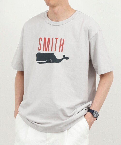BARNS OUTFITTERS(バーンズアウトフィッターズ)の「【BARNS OUTFITTERS】別注 SMITH プリントTシャツ 26SS(Tシャツ/カットソー・メンズ・グレー/イエロー/ホワイト・S/M/L)」の21枚目の写真
