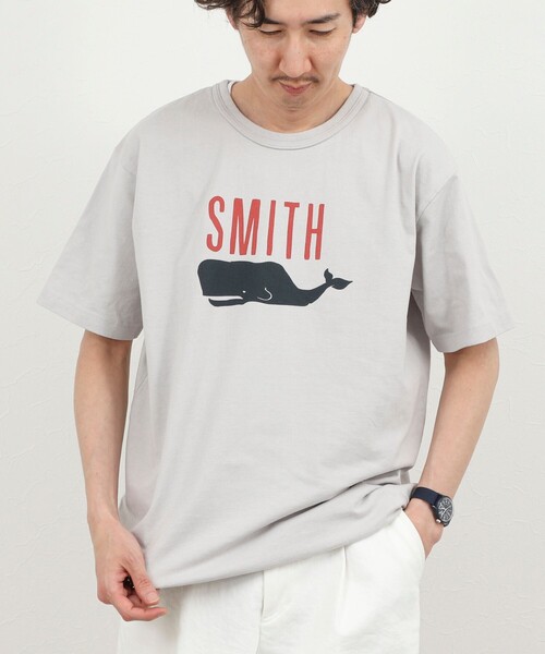 BARNS OUTFITTERS(バーンズアウトフィッターズ)の「【BARNS OUTFITTERS】別注 SMITH プリントTシャツ 26SS(Tシャツ/カットソー・メンズ・グレー/イエロー/ホワイト・S/M/L)」の22枚目の写真