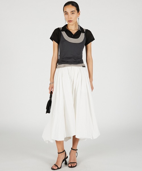 PRANK PROJECT（プランクプロジェクト）の「【2026Summer Pre-Order】ボリュームバルーンミディスカート / Volume Balloon Midi Skirt（スカート・レディース・ブラック/アイボリー・36/38）」の8枚目の写真