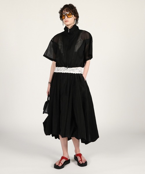 PRANK PROJECT（プランクプロジェクト）の「【2026Summer Pre-Order】ボリュームバルーンミディスカート / Volume Balloon Midi Skirt（スカート・レディース・ブラック/アイボリー・36/38）」の5枚目の写真