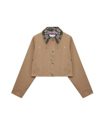 MSGM（エムエスジーエム）の「コットンギャバジン クロップド ユーティリティジャケット（ブルゾン）」