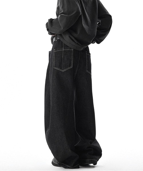 JOHNNY WOLF（ジョニーウルフ）の「HARNET ワイドバギー バレル ワンウォッシュ デニムパンツ（デニムパンツ・メンズ・ブラック・M/S/L）」の20枚目の写真