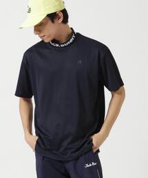 Jack Bunny!!（ジャックバニー）の「【Jack Bunny!!】ロゴジャガード半袖モックネックカットソー（Tシャツ/カットソー）」