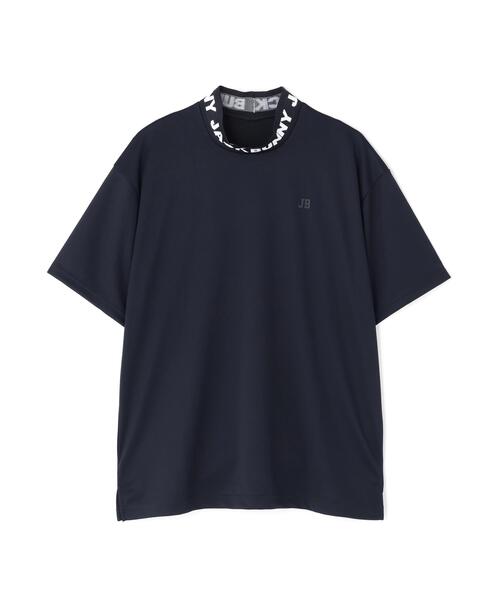 Jack Bunny!!(ジャックバニー)の「【Jack Bunny!!】ロゴジャガード半袖モックネックカットソー(Tシャツ/カットソー・メンズ・ホワイト/ネイビー・MEDIUM/LARGE/X-LARGE)」の11枚目の写真