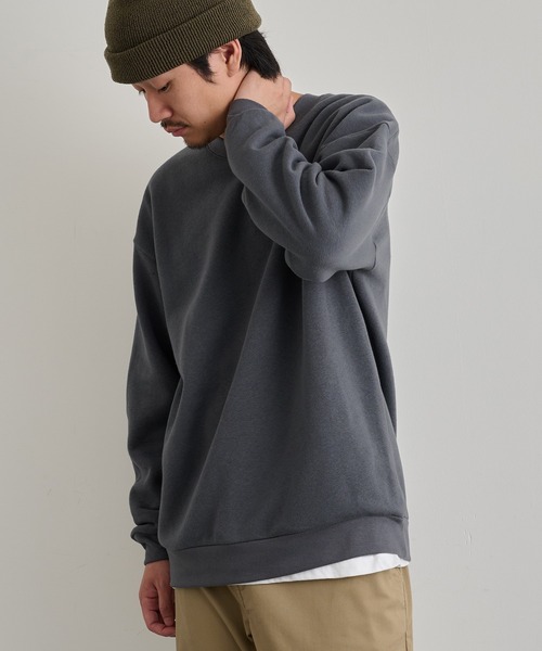 American Apparel(アメリカンアパレル)の「【American Apparel】7.6oz ユニセックス スウェットシャツ RF496 MURS(スウェット・メンズ・グレイッシュベージュ/ブラウン/ブラック/ヘザーグレー/ダークインディゴブルー/ライトピンク/オリーブ/チャコールグレー・M/XL/2XL/S/L)」の2枚目の写真