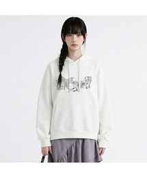 NACRE GLOW MONO OVER FIT HOODIE (2color)