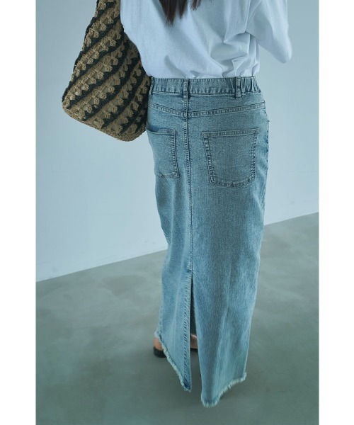 marjour(マージュール)の「10OZ STRETCH DENIM WRAP SKIRT(デニムスカート・レディース・グレー/ライトブルー・M)」の8枚目の写真